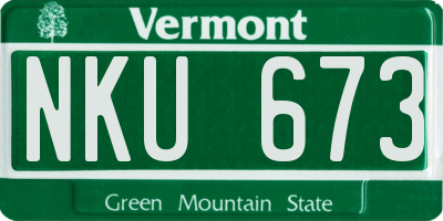 VT license plate NKU673