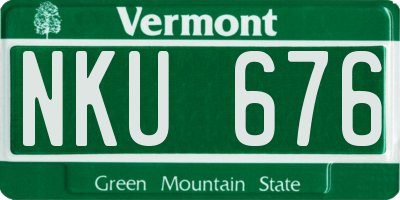 VT license plate NKU676