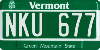 VT license plate NKU677