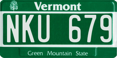VT license plate NKU679
