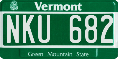 VT license plate NKU682