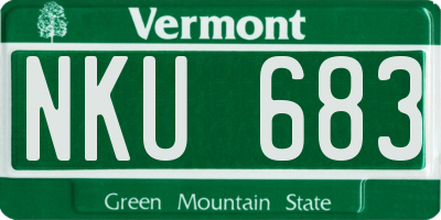 VT license plate NKU683