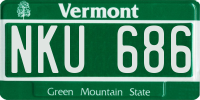 VT license plate NKU686