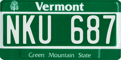 VT license plate NKU687