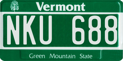 VT license plate NKU688