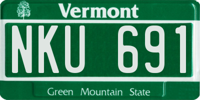 VT license plate NKU691