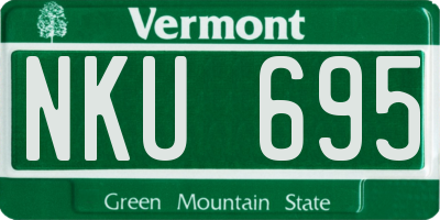 VT license plate NKU695