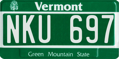 VT license plate NKU697