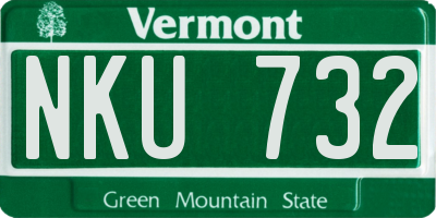 VT license plate NKU732