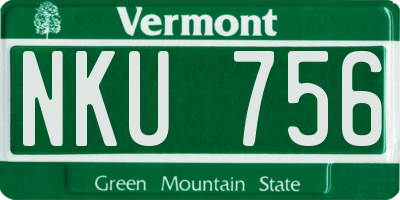 VT license plate NKU756