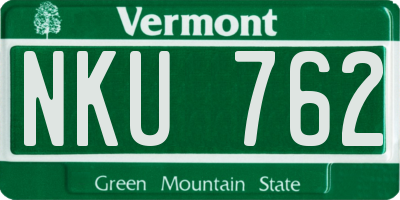 VT license plate NKU762