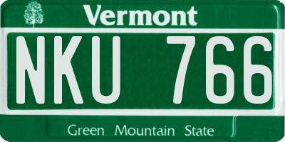 VT license plate NKU766