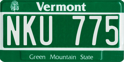 VT license plate NKU775