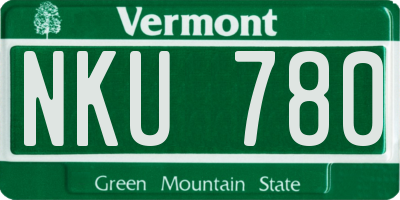 VT license plate NKU780