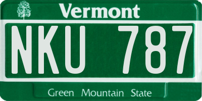 VT license plate NKU787