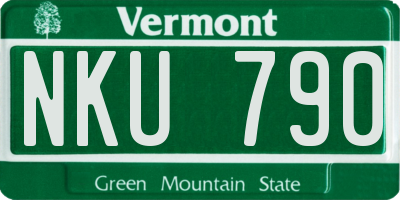 VT license plate NKU790