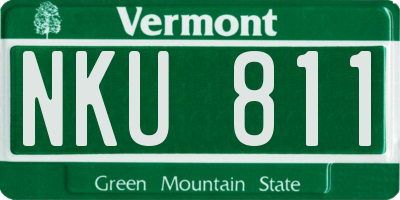 VT license plate NKU811