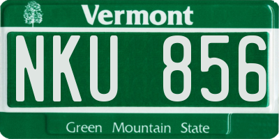VT license plate NKU856