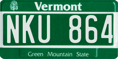 VT license plate NKU864