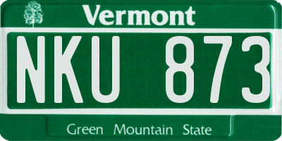VT license plate NKU873