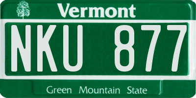 VT license plate NKU877