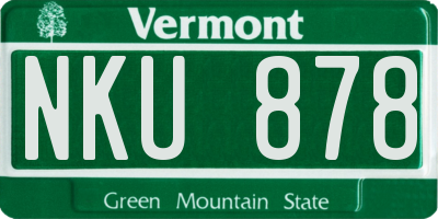 VT license plate NKU878