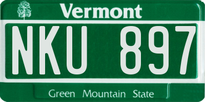 VT license plate NKU897