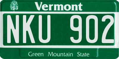 VT license plate NKU902