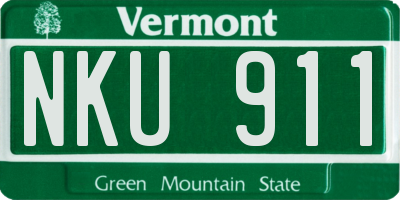 VT license plate NKU911