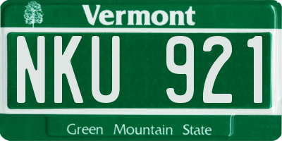 VT license plate NKU921
