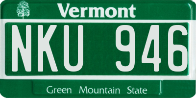 VT license plate NKU946