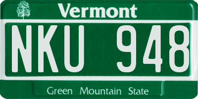 VT license plate NKU948