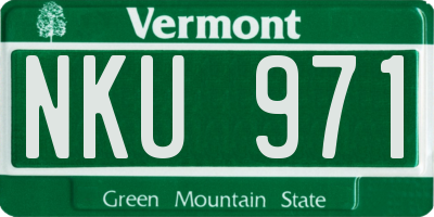 VT license plate NKU971