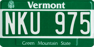 VT license plate NKU975
