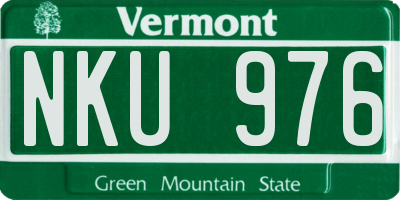VT license plate NKU976