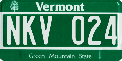 VT license plate NKV024