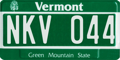 VT license plate NKV044