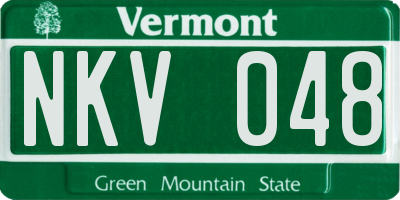 VT license plate NKV048