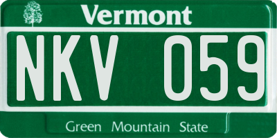 VT license plate NKV059
