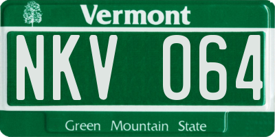 VT license plate NKV064