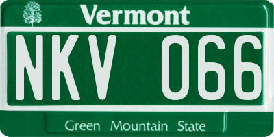 VT license plate NKV066