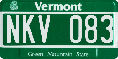 VT license plate NKV083