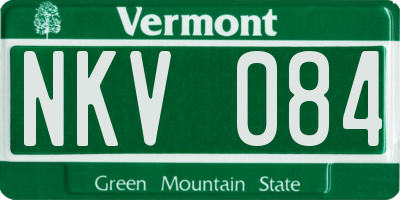 VT license plate NKV084