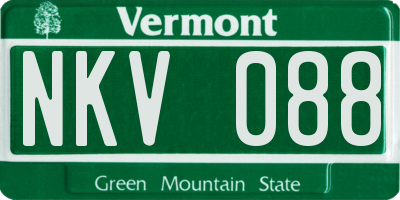 VT license plate NKV088