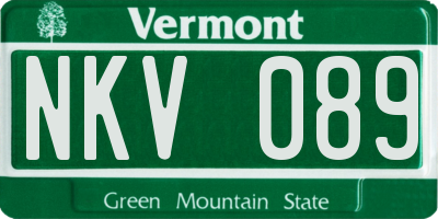 VT license plate NKV089