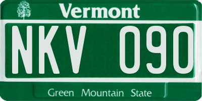 VT license plate NKV090