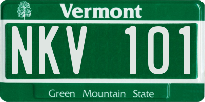 VT license plate NKV101