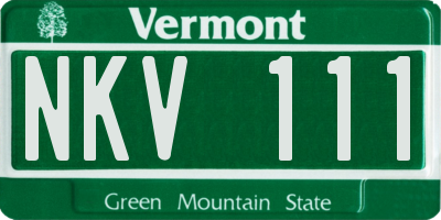 VT license plate NKV111