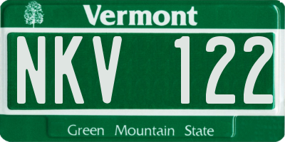 VT license plate NKV122