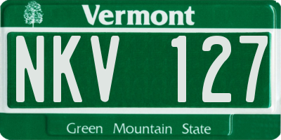 VT license plate NKV127